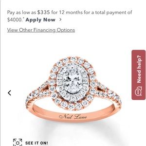Neil lane rose gold wedding set
